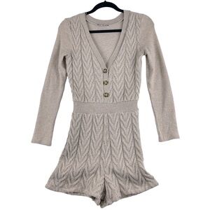 Zara women’s romper ribbed small beige